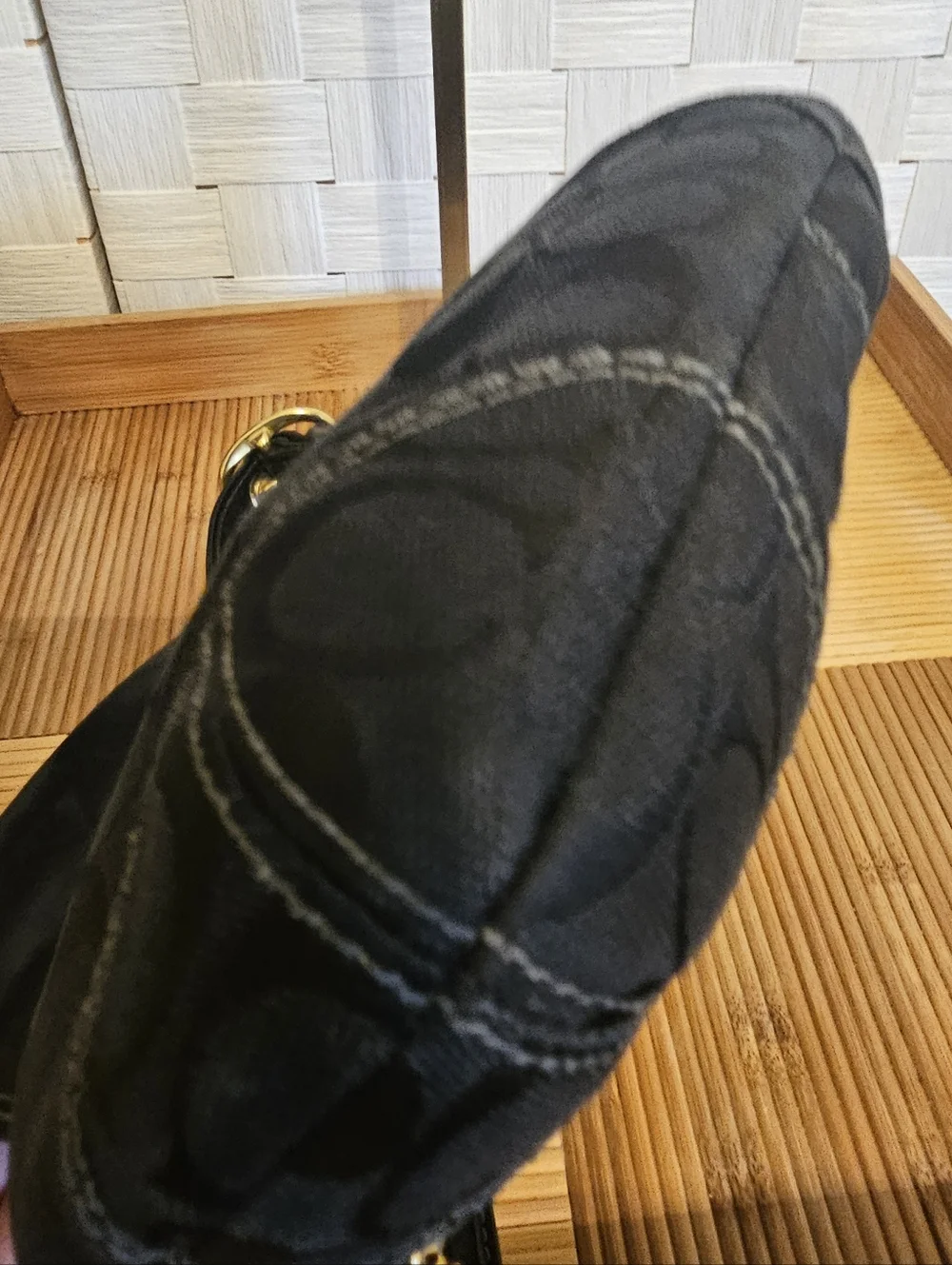 Coach 11441 Bleeker Legacy Y2K Shoulder/Hand Bag /Leather Flap /Jacquard Black - Picture 7 of 11